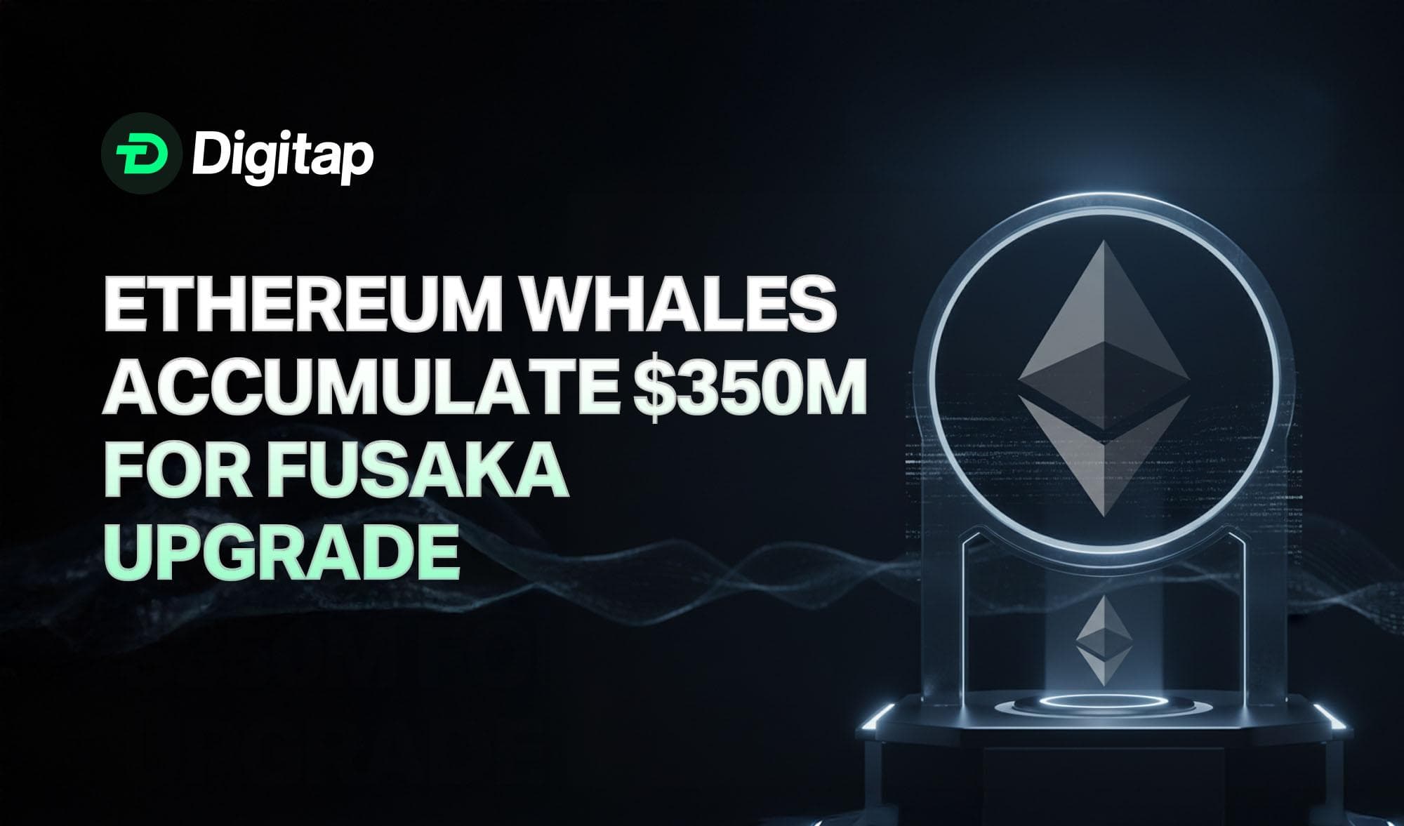 Ethereum Whales Accumulate $350 Million in Anticipation of the December Fusaka Upgrade
