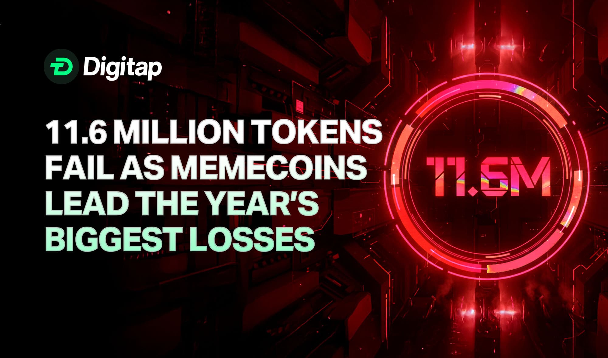 11.6 Million Tokens Fail as Memecoins Lead the Year’s Biggest Losses