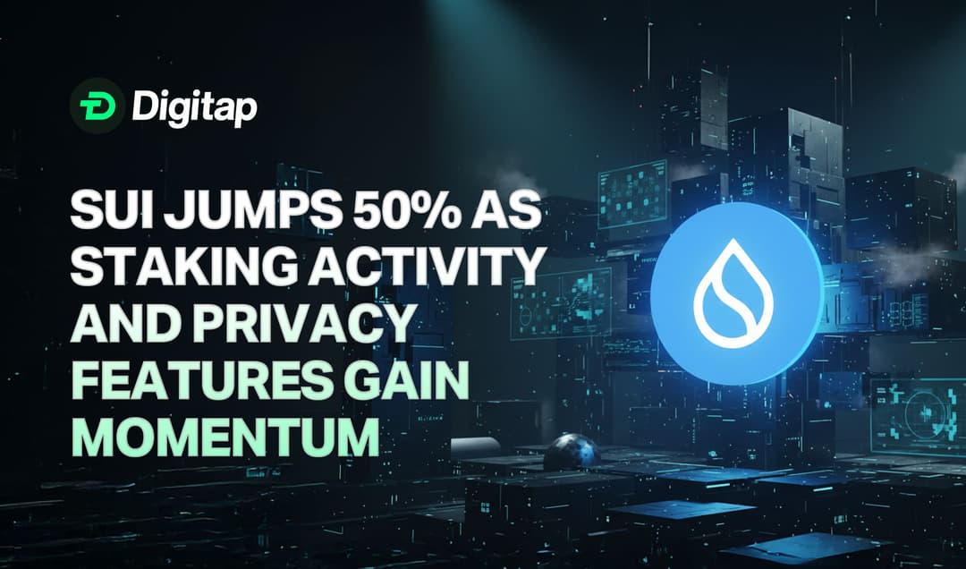 SUI Jumps 50% as Staking Activity and Privacy Features Gain Momentum