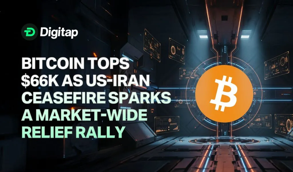 Bitcoin Tops $66K as US-Iran Ceasefire Sparks a Market-Wide Relief Rally