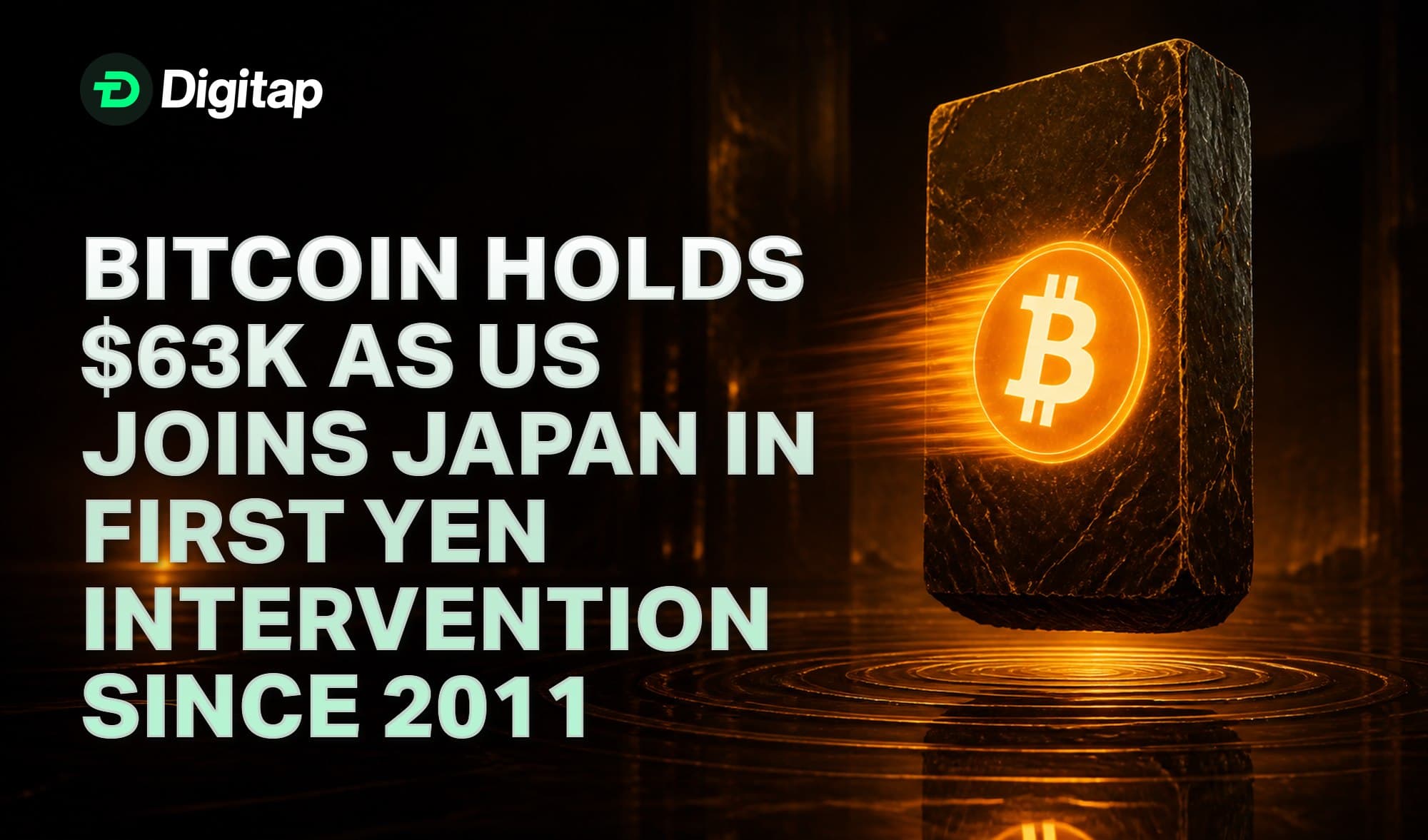 Bitcoin Holds $63K as US Joins Japan in First Yen Intervention Since 2011