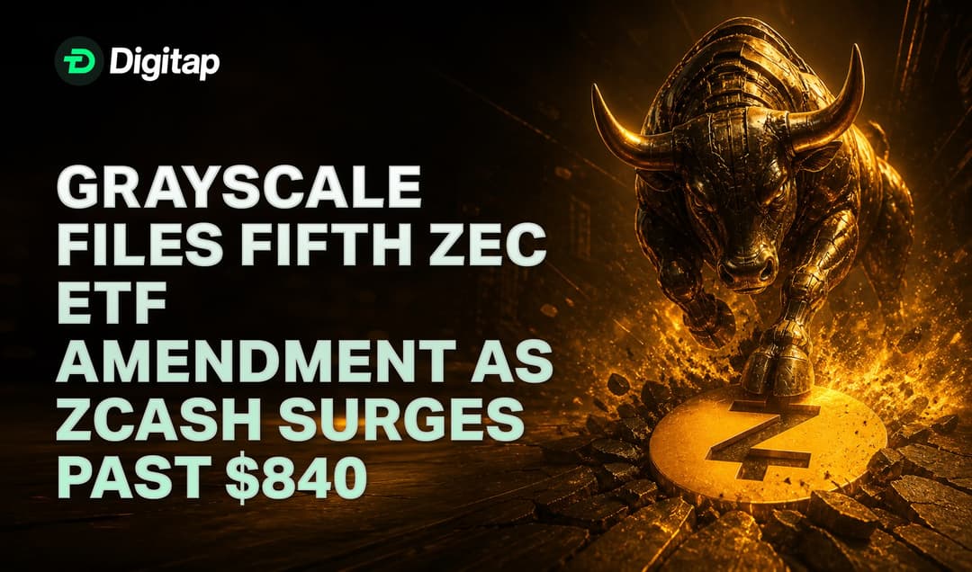 Grayscale Files Fifth ZEC ETF Amendment as Zcash Surges Past $840