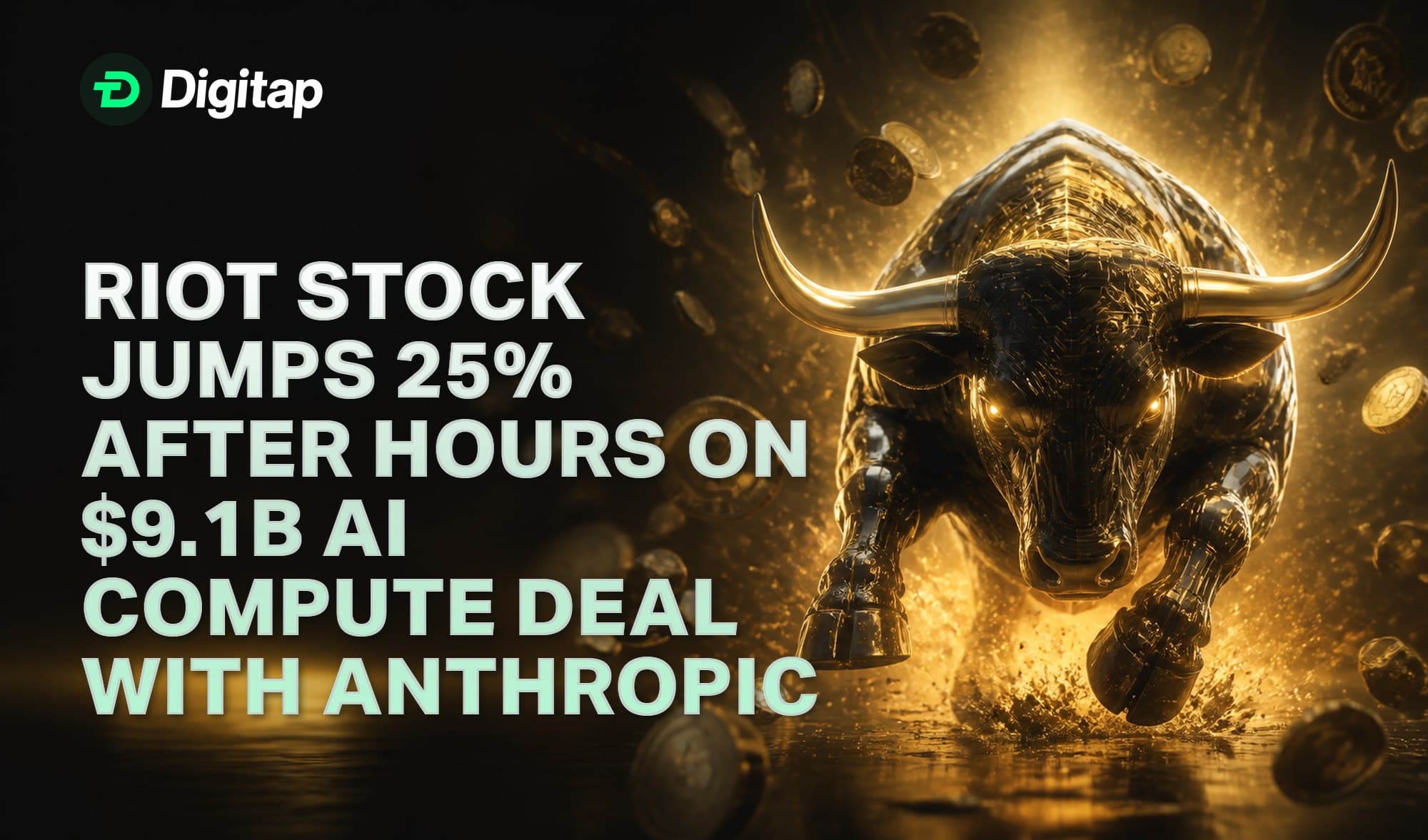 Riot Stock Jumps 25% After Hours on $9.1B AI Compute Deal With Anthropic