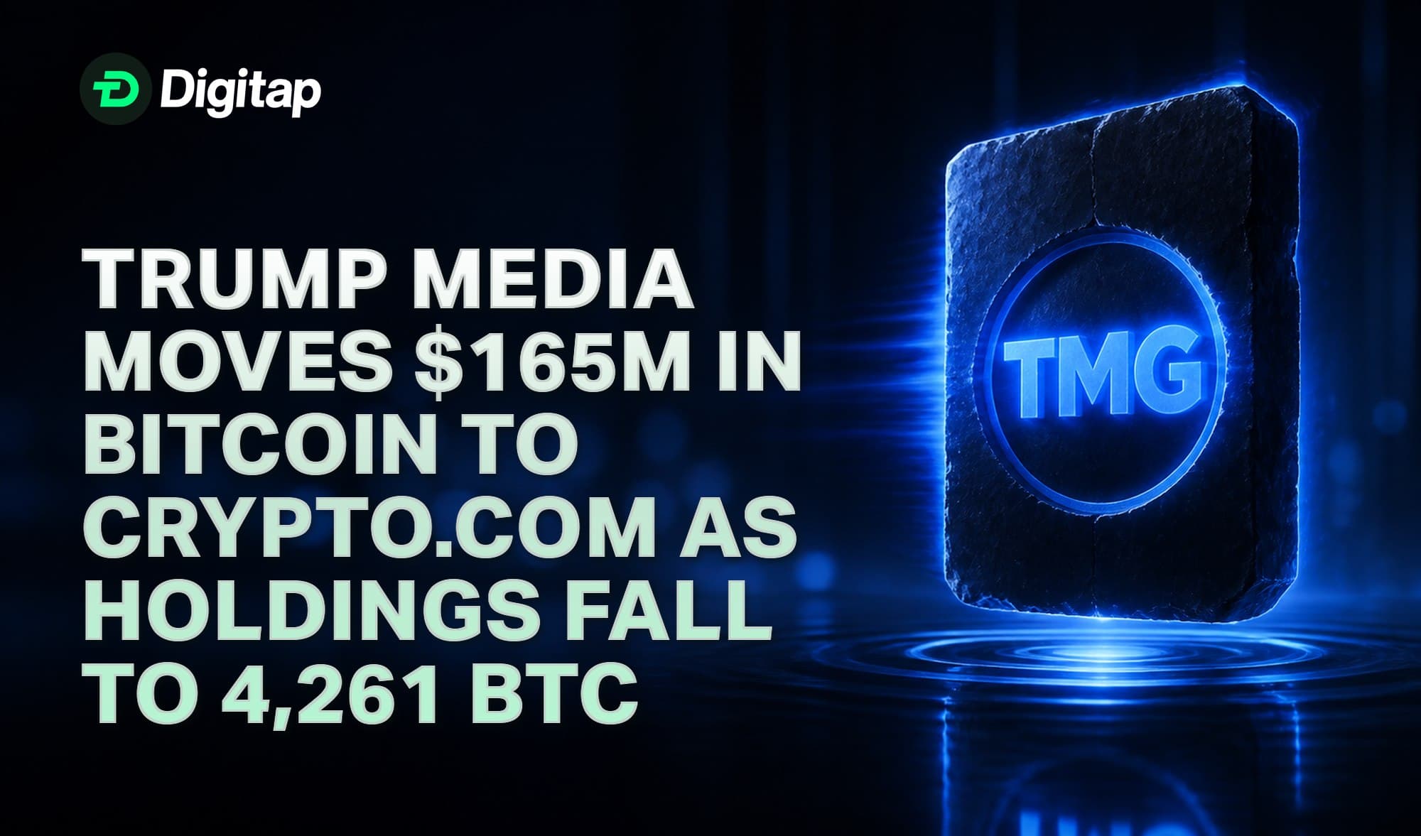 Trump Media Moves $165M in Bitcoin to Crypto.com as Holdings Fall to 4,261 BTC