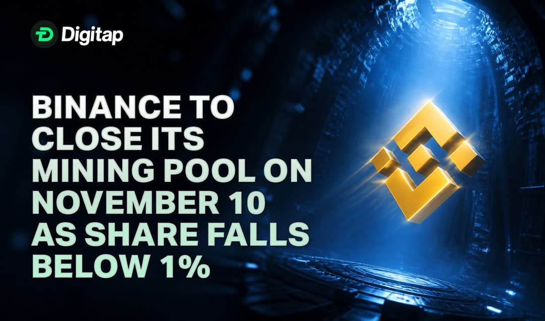 Binance to Close Its Mining Pool on November 10 as Share Falls Below 1%