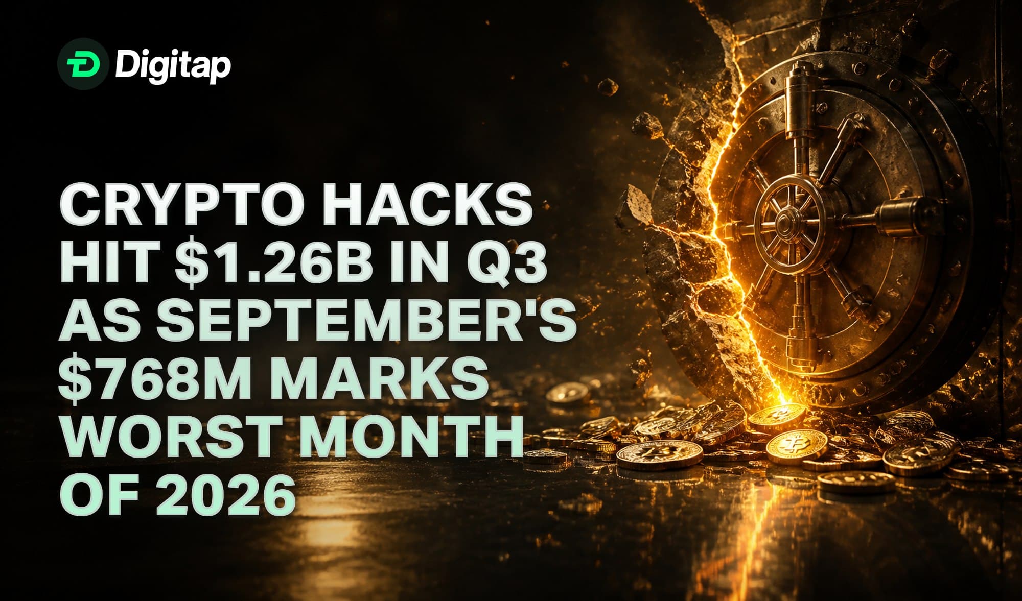 Crypto Hacks Hit $1.26B in Q3 as September's $768M Marks Worst Month of 2026